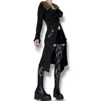 y2k vampire assassin longline cardigan (s-m)