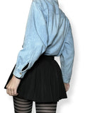 vintage halloween scarecrow cotton denim shirt (m-l)