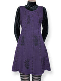 whimsigoth embroidered mini dress (m)
