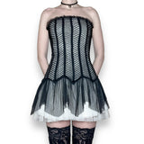 y2k gothic pixie bustier mini dress (s-m)