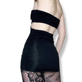 y2k cutout halter bodycon micro mini dress (s-m)
