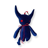 blue velveteen imp keychain