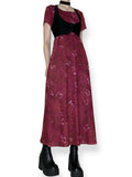 witchy autumn floral 90s tea dress (m-l)