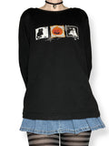 vintage cutie halloween patch long sleeve top (xl)