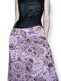 y2k lilac floral paisley maxi skirt (l-xl)