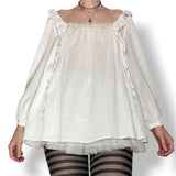ethereal cotton gauze peasant blouse (s-m)