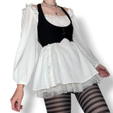 ethereal cotton gauze peasant blouse (s-m)