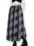vintage goth patchwork maxi skirt (m-l)