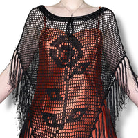 y2k black rose netted poncho (s-l)
