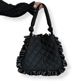 gloomy puffy quilted tote bag