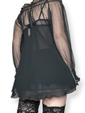 dark fairy mesh lace slip dress (s)