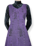 whimsigoth embroidered mini dress (m)