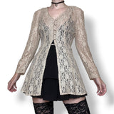 vintage 90s antique lace overlay top (s-m)
