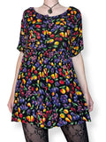 vintage autumn orchard babydoll dress (m-l)