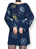 vintage celestial witch mini dress (l)