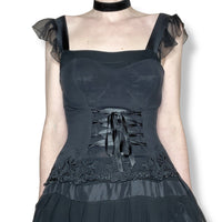goth corset laced bustier (36B)
