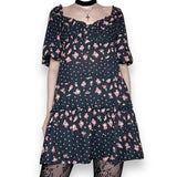 betsey johnson floral babydoll dress (l)