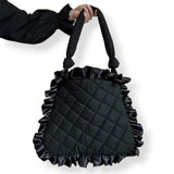 gloomy puffy quilted tote bag