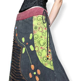 y2k whimsical patchwork maxi skirt (m)