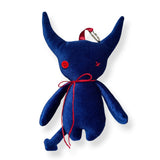 blue velveteen imp keychain