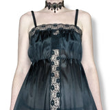 vintage gothic milkmaid satin slip gown (s)