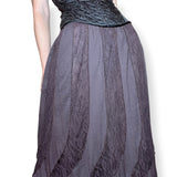 vintage dark whimsigoth lace maxi skirt (m-l)