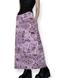 y2k lilac floral paisley maxi skirt (l-xl)