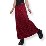 vintage velvet floral embossed maxi skirt (s-m)