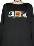 vintage cutie halloween patch long sleeve top (xl)