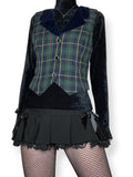 vintage 90s plaid vest top (m)