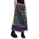 y2k whimsical patchwork maxi skirt (m)