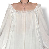 ethereal cotton gauze peasant blouse (s-m)