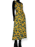 vintage 90s sunflower tea dress (m)