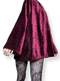harvest wine velvet babydoll dress / top (os)