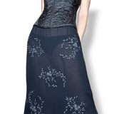 vintage gothic wreath layered maxi skirt (s-m)