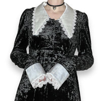 witchy crushed velvet babydoll dress (m)