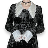 witchy crushed velvet babydoll dress (m)