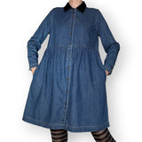vintage denim babydoll dress (s-m)