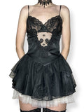 vintage goth princess slip dress (s)