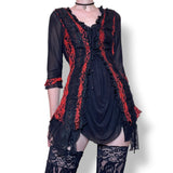 y2k vampy micro mini dress / tunic top (m-l)