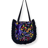 fruit jam quilted frilly tote