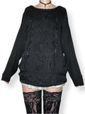 vintage oversized goth beaded sweater (2X)
