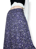 y2k whimsigoth purple floral skirt (s-m)