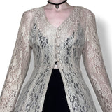 vintage 90s antique lace overlay top (s-m)