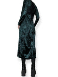 vintage emerald velvet tea dress (s-m)