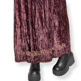 y2k cocoa velvet maxi skirt (m-l)