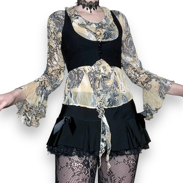 gothic pixie sheer top (s-m)