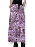 y2k lilac floral paisley maxi skirt (l-xl)