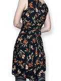 vintage autumn floral mini dress (m)