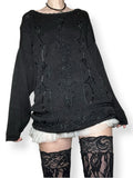 vintage oversized goth beaded sweater (2X)